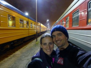During a stop on our Vilnius to St Petersburg journey