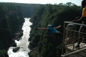 Jumping off the Victoria Falls Bridge