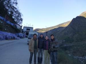 Dorje, Dean, Me and Tashi just before we crossed the border