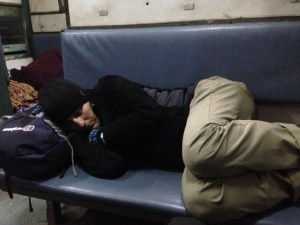 Natalie 'trying' to stay awake!!