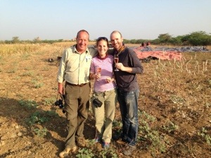 With Clive, champagne and cake!