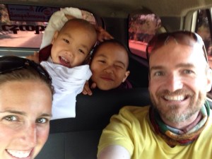 Our taxi buddies posing for a selfie