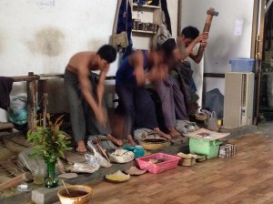 The Gold Pounders in action