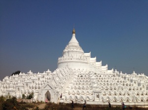 The stunning white pagoda in Mingun