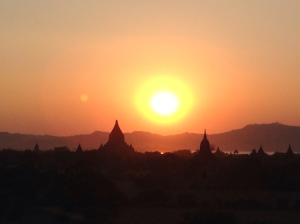 Sunset over the temples