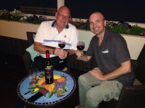 Boy time on our last night... Maree and I left them to it!