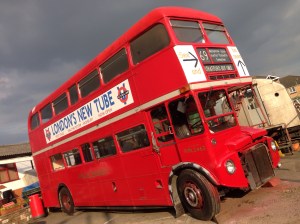 One of the Routemaster London buses currently being restored