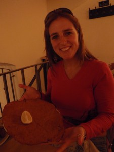 Natalie with her monster Schnitzel