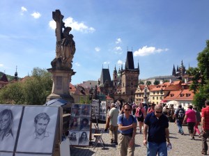 Artistic creations  galore adorne the bridge by day