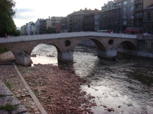The Roman Bridge Franz Ferdinand's car was driving across in 1914