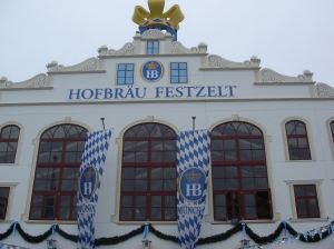 The Hofbrau tent main entrance
