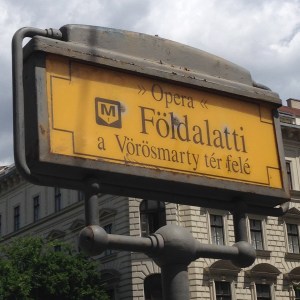 Entrance to the Budapest Underground, the oldest underground on the continent