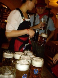 With steins costing around 10 Euro this year it could be an expensive shout
