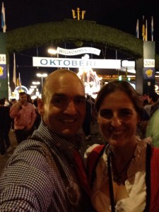 At the main entrance to Oktoberfest grounds