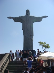Christ the Redeemer towering over the city of Rio