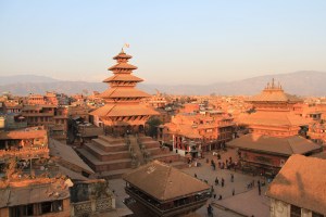 A historic old town, Himalayan views and dusty pigeon filled streets, right up Bond's alley